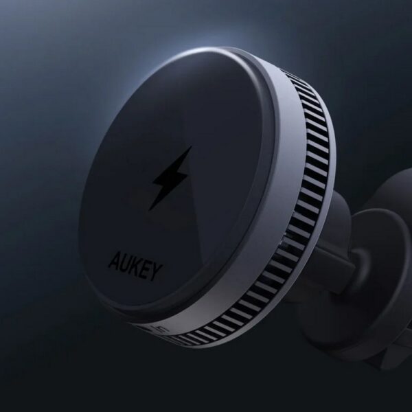 Samochodowy uchwyt do telefonu, magnetyczna ładowarka bezprzewodowa 25W Aukey
