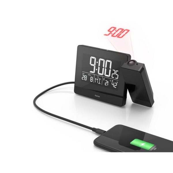 Zegar, budzik z projektorem Hama Plus Charge