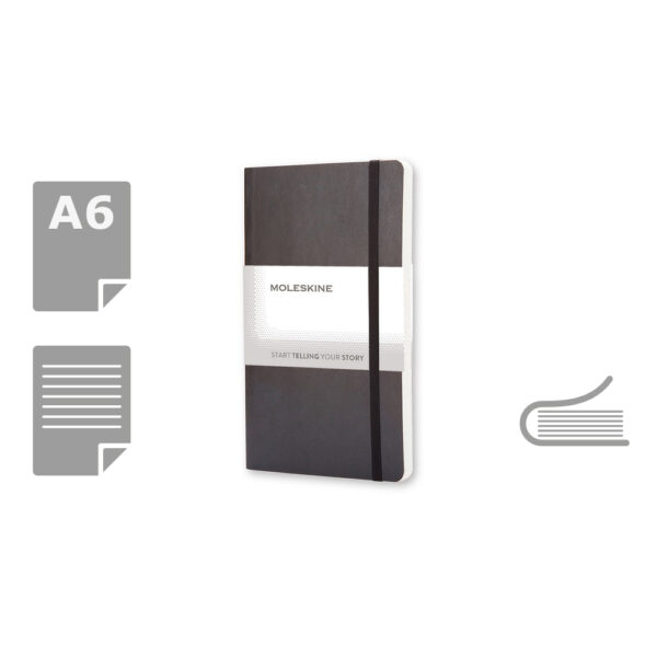 MOLESKINE Notatnik ok. A6 - czarny MOLESKINE Notatnik ok. A6 - czarny