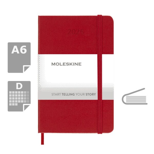 Kalendarz MOLESKINE - czerwony