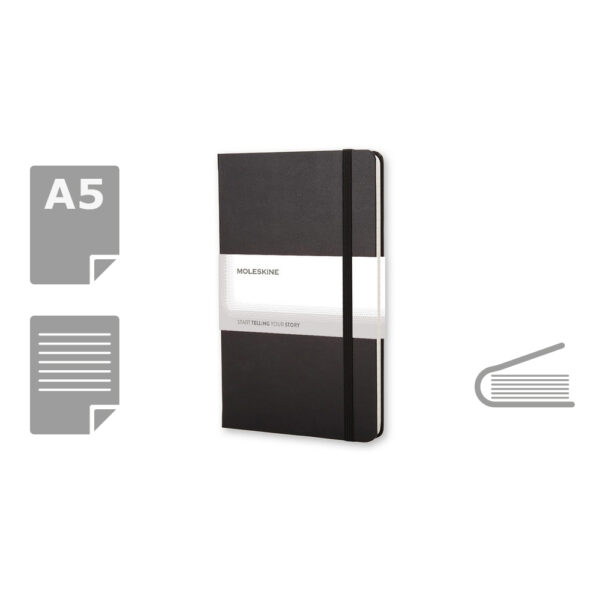 MOLESKINE Notatnik ok. A5 - czarny MOLESKINE Notatnik ok. A5 - czarny