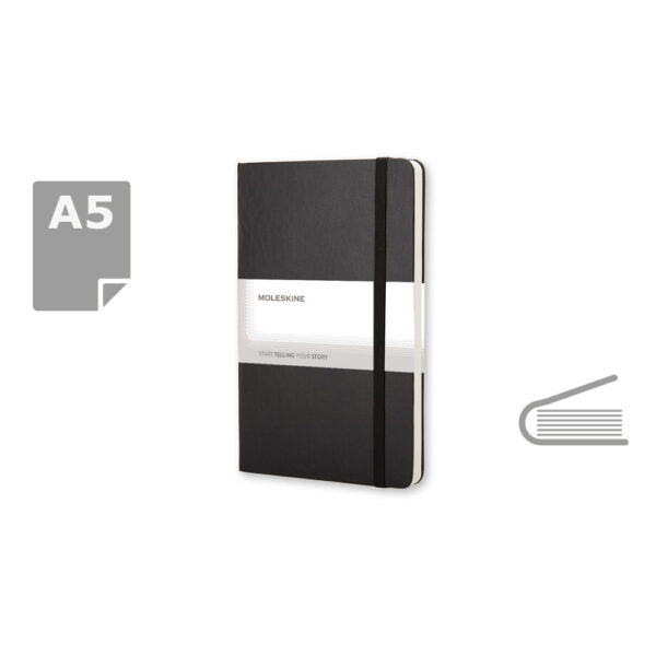 MOLESKINE Notatnik ok. A5 - czarny MOLESKINE Notatnik ok. A5 - czarny