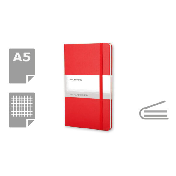 MOLESKINE Notatnik ok. A5 - czerwony MOLESKINE Notatnik ok. A5 - czerwony
