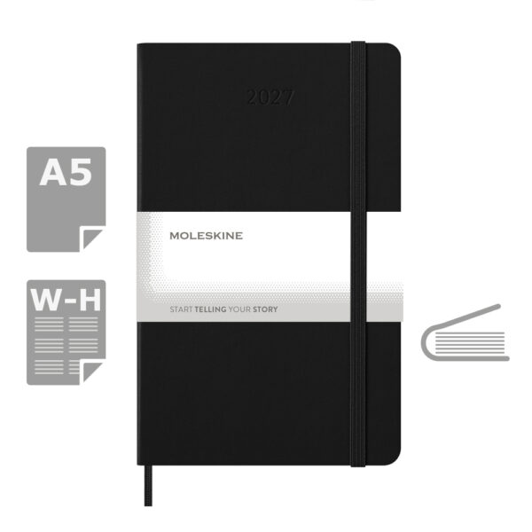 Kalendarz MOLESKINE - czarny Kalendarz MOLESKINE - czarny