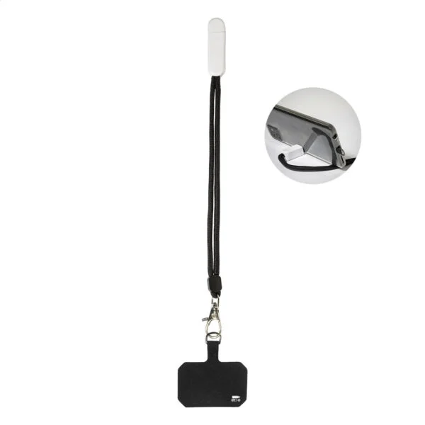CuffStand Opaska na nadgarstek z uchwytem na telefon komórkowy RPET - biały / AP800804-01