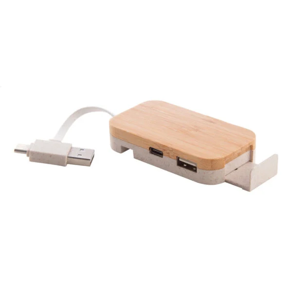 Holbaru hub USB - naturalny / AP864034