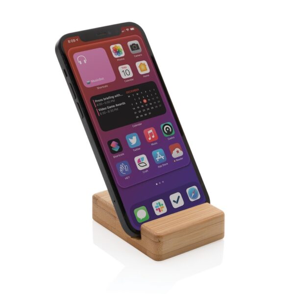 Bambusowy stojak na telefon Bambusowy stojak na telefon
