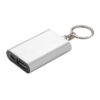 Power bank 1000 mAh, brelok do kluczy - srebrny
