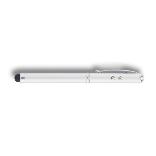 Długopis 4 w 1, touch pen, wskaźnik laserowy, latarka - srebrny Długopis 4 w 1, touch pen, wskaźnik laserowy, latarka - srebrny