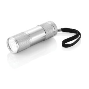 Latarka 9 LED Quattro - srebrny Latarka 9 LED Quattro - srebrny