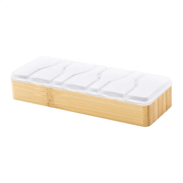 Pillboo pojemnik na tabletki - biały / naturalny / AP808217-01