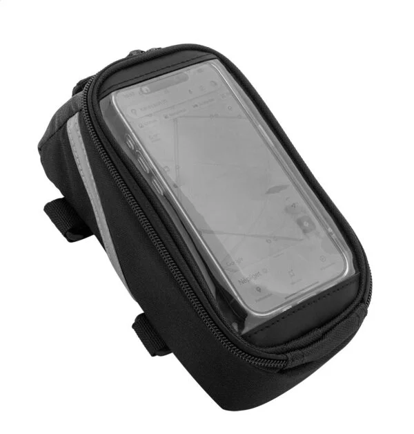Velofon Torba na telefon komórkowy do roweru RPET - czarny