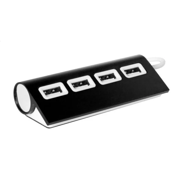 Wudge USB hub - czarny / biały