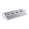 Wudge USB hub - srebrny / biały